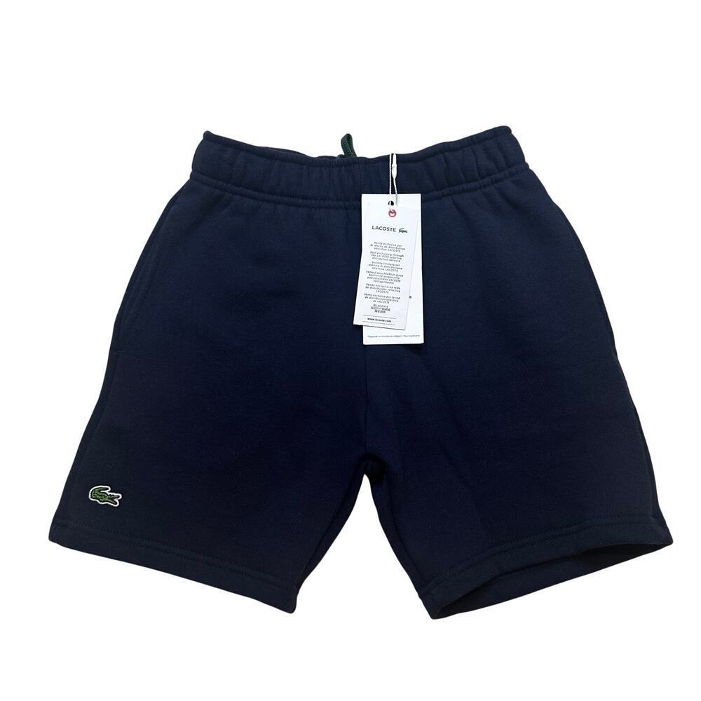 NEW lacoste boys shorts sz 4 Navy Blue Organic Cotton blend Shorts